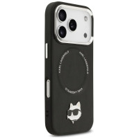 Karl Lagerfeld Choupette Pin MagSafe Case for iPhone 17 Pro - Black