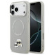 Karl Lagerfeld Karl & Choupette Pins MagSafe Case for iPhone 17 Pro Max - Gray