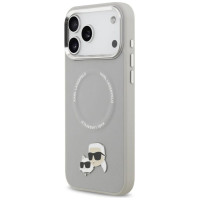 Karl Lagerfeld Karl & Choupette Pins MagSafe Case for iPhone 17 Pro Max - Gray