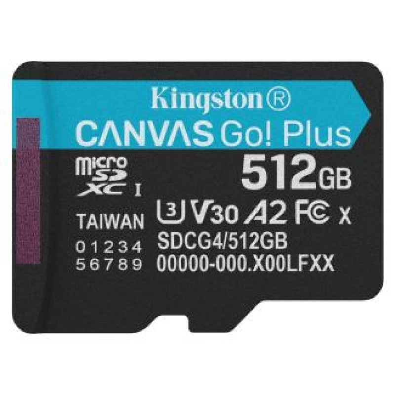 Kingston Atmiņas karte Kingston  Canvas Go Plus G4 MicroSDXC 512GB