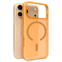 Puro Daylight Magsafe Compatible Silicone Case for iPhone 17 Pro - Translucent Orange
