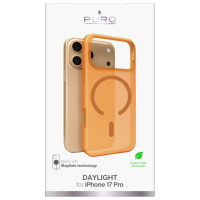 Puro Daylight Magsafe Compatible Silicone Case for iPhone 17 Pro - Translucent Orange