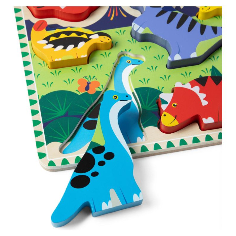 Melissa & Doug Dinozauru puzle ar lieliem gabaliem