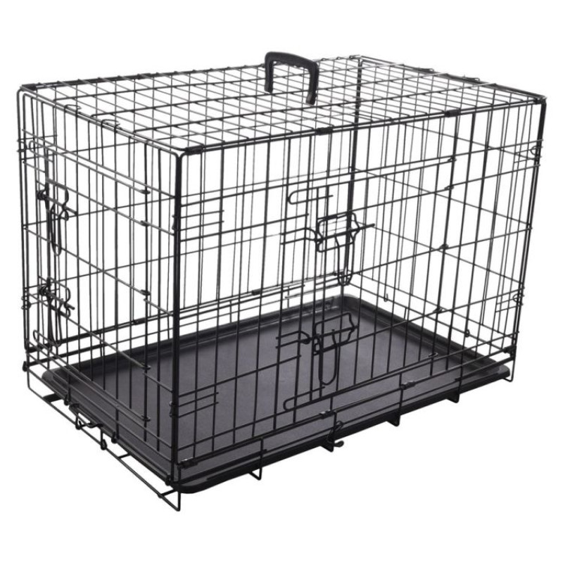 Flamingo metāla būris (ar divām durtiņām) KEO L 93x57x62 cm melns