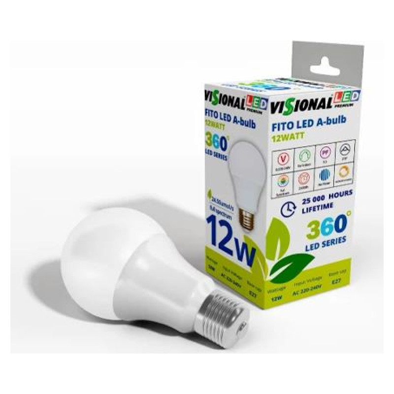 Visional Light Bulb|VISIONAL|Power consumption 12 Watts|AC 220-240V|Beam angle 270 degrees|TL-A-12W