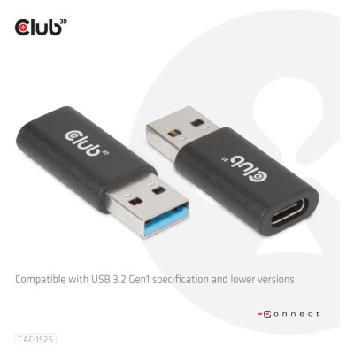 Club3D I/O ADAPTER USB3.2 TO USB-C/M/F CAC-1525 CLUB3D