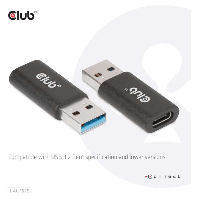 Club3D I/O ADAPTER USB3.2 TO USB-C/M/F CAC-1525 CLUB3D