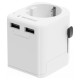 Gembird POWER ADAPTER EU TO UNIV. 12W/WHT TPA-EU2A12-01-W GEMBIRD