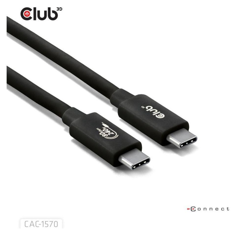 Club3D CABLE USB-C TO USB-C 1.2M/BLACK CAC-1570 CLUB3D