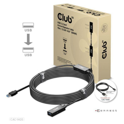 Club3D CABLE USB3.2 REPEATER 10M/M/F CAC-1405 CLUB3D