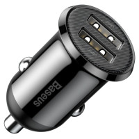 Baseus Grain Pro car charger 2x USB 4.8 A black (CCALLP-01)