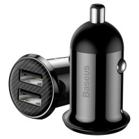 Baseus Grain Pro car charger 2x USB 4.8 A black (CCALLP-01)