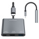 Wozinsky Hub Wozinsky WHCH-01 USB-C PD 100W HDMI 4K@30Hz USB-A 10Gbps - gray