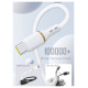 Dudao L25C USB-C - USB-C Silicone Cable 60W 1m - White