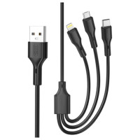 XO NB230 3in1 (Micro USB Lightning Type-C) 1m