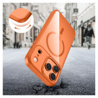 Tech-Protect MagMat MagSafe Case for iPhone 17 Pro Max - Transparent Orange