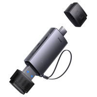 Baseus Lite Series USB-A/USB-C 3.0 SD/TF Card Reader - Gray