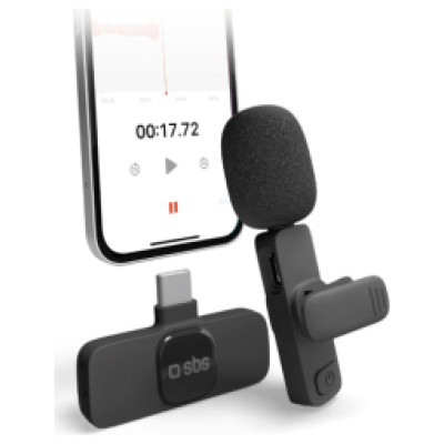 SBS Bezvadu mikrofons SBS USB-C receiver clip mic