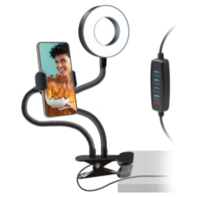 SBS Statīvs SBS Swivel LED ring Table clip