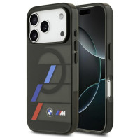 BMW M IML Metal Buttons Tricolor Lines MagSafe Case for iPhone 17 Pro Max - Black
