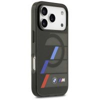 BMW M IML Metal Buttons Tricolor Lines MagSafe Case for iPhone 17 Pro Max - Black
