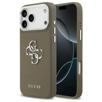 Guess Grained Big 4G Classic Logo Case for iPhone 17 Pro Max - Brown