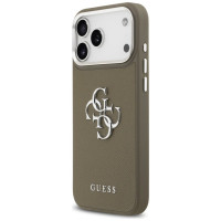 Guess Grained Big 4G Classic Logo Case for iPhone 17 Pro Max - Brown