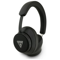 Guess Bluetooth ENC Saffiano Triangle Logo On-Ear Headphones - Black