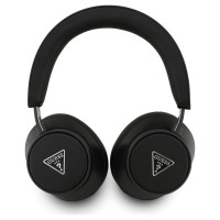 Guess Bluetooth ENC Saffiano Triangle Logo On-Ear Headphones - Black