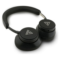 Guess Bluetooth ENC Saffiano Triangle Logo On-Ear Headphones - Black