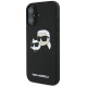 Karl Lagerfeld Silicone Nauble Heads Print MagSafe Case for iPhone 16 - Black