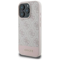 Guess 4G Bottom Stripe Case for iPhone 16 Pro Max - Pink