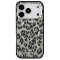 Karl Lagerfeld IML Leopard Pattern MagSafe Case for iPhone 17 Pro - Brown