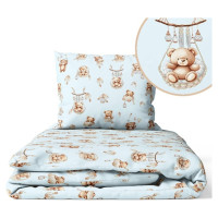 Ankras G/v komplekts BEARS in the BASKETS blue K-2P120 (sega,spilvens)