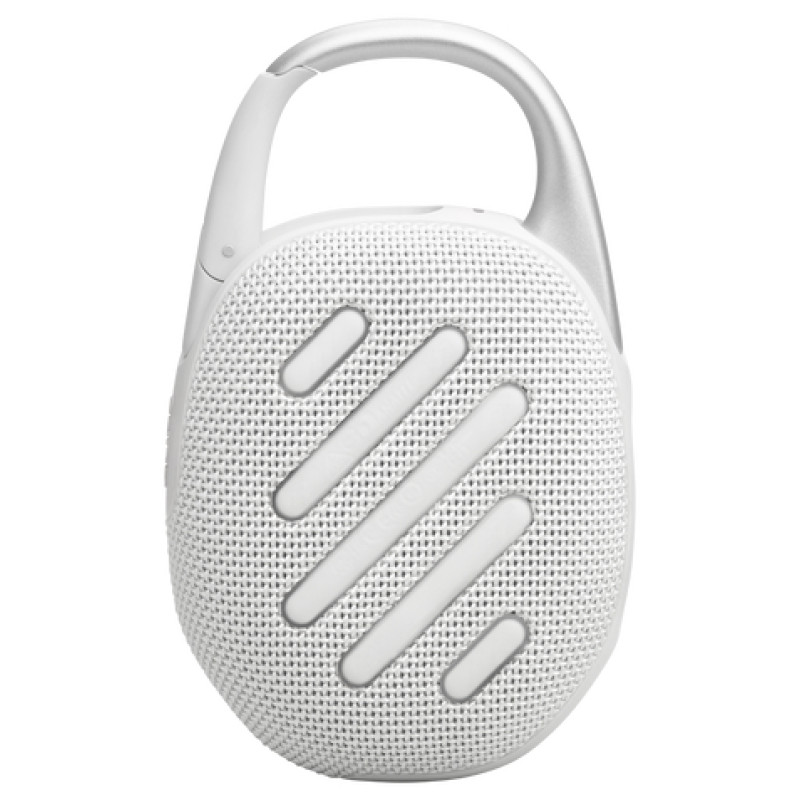 JBL ūdensizturīga portatīvā skanda ar karabīni, balts - JBLCLIP5WHT