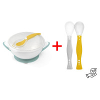 Babyono Bļoda ar piesūcekni+elastīgas karotes (1063/04+1066/05)-izdevīgi!