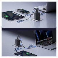 Baseus EnerFill FE11 100W Wall Charger 2 x USB-C + USB-A - Black