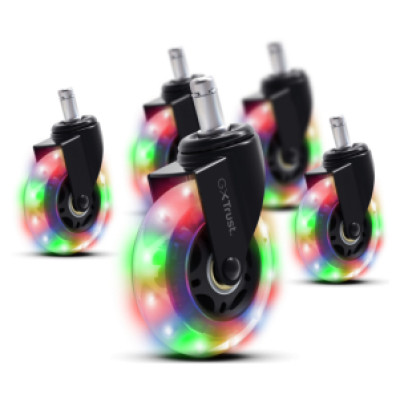 Trust Riteņi datorkrēslam Trust GXT701 RGB LED