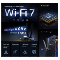 Tp-Link Tīkla karte TP-Link ARCHER TBE400E BE6500 Wi-Fi7 Bluetooth 5.4