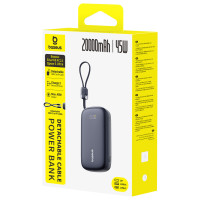 Baseus EnerFill FC21 Qpow 3 Ultra 20000mAh 45W Power Bank with Digital Display and Included Cable - Black