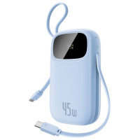 Baseus EnerFill FC21 Qpow 3 Ultra 20000mAh 45W Power Bank with Digital Display and Included Cable - Blue
