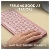 Logitech Klaviatūra Logitech K380s Pebble Keys 2 Rose