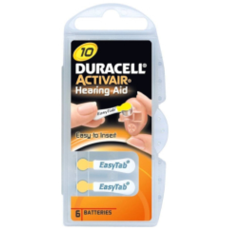 Duracell Battery Duracell Hearing Aid 10 (A10) Blister 6 pack