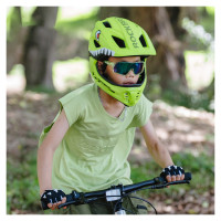 Rockbros TT-32003 Shark Children's Bike Helmet with Detachable Jaw Size S (48-52) - Green