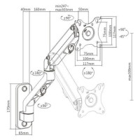 Gembird DISPLAY ACC MOUNTING ARM 27"/MA-WA1-02 GEMBIRD