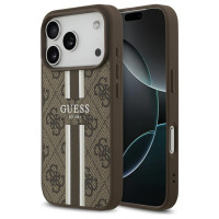 Guess 4G Printed Stripes MagSafe case for iPhone 17 Pro - brown