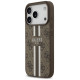 Guess 4G Printed Stripes MagSafe case for iPhone 17 Pro - brown