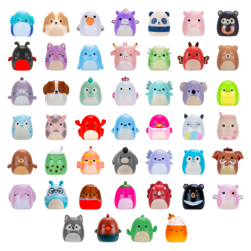 Squishmallows SQUISH-A-LONGS figūriņas, 2-paka necaurspīdīgā iepakojumā, 2,5&nbsp;cm