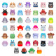 Squishmallows SQUISH-A-LONGS figūriņas, 2-paka necaurspīdīgā iepakojumā, 2,5&nbsp;cm