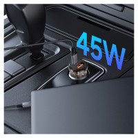 Tech-Protect CC01 45W 2-Port USB-A / USB-C Car Charger - Black